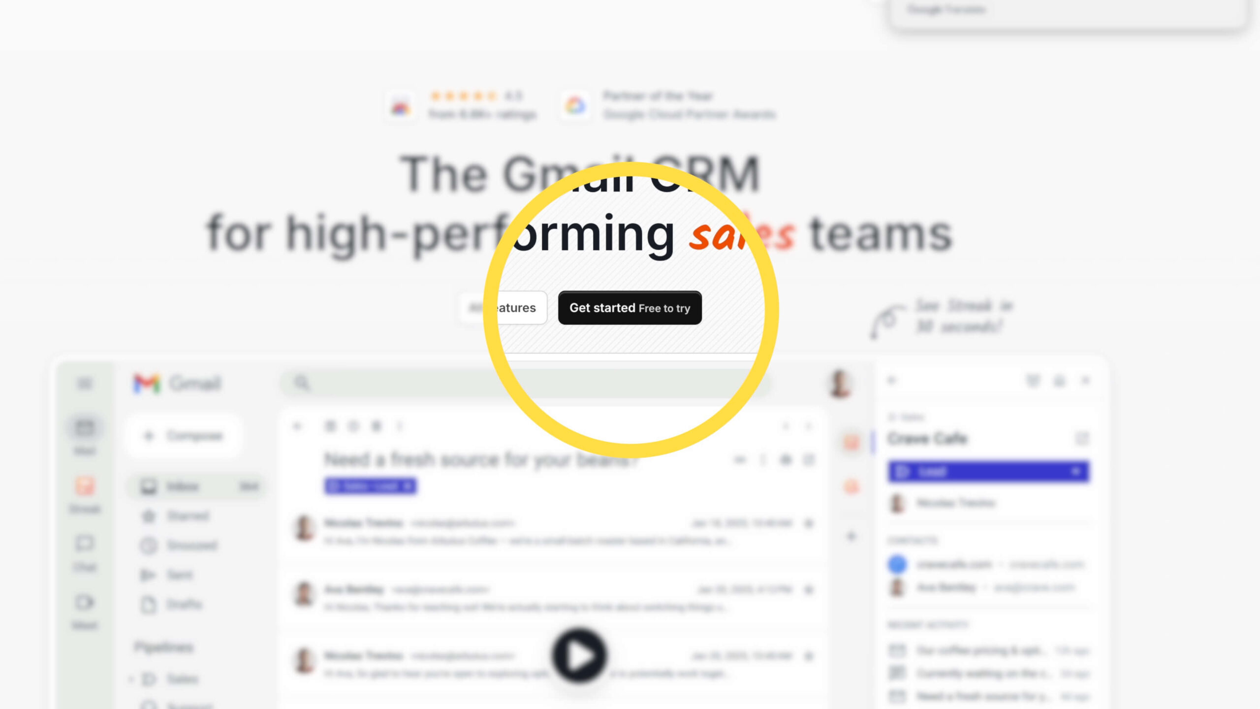 Instalación de Streak CRM en Gmail usando Google Chrome