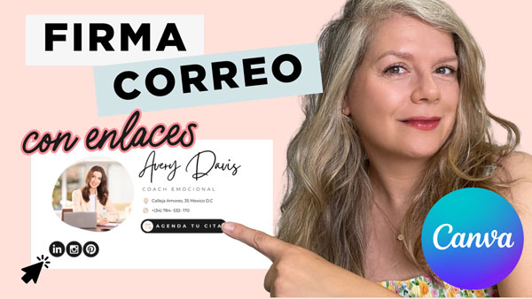 firma de correo con canva