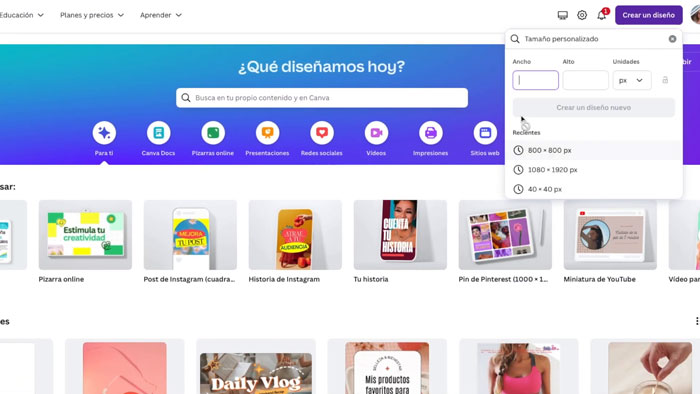 paso 1 letras bonitas en canva